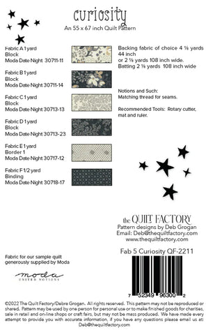 CURIOSITY - The Quilt Factory Pattern QF-2211 DIGITAL DOWNLOAD