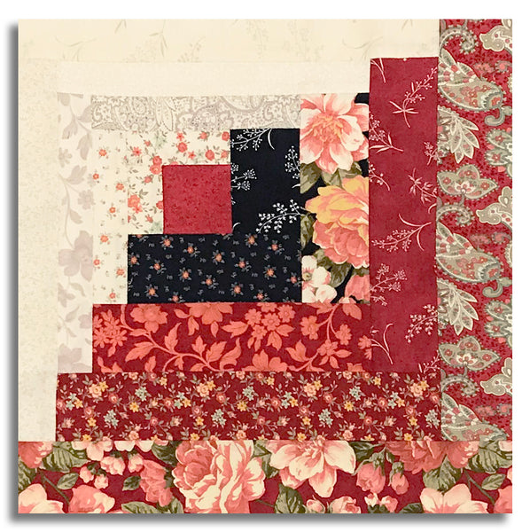Moda 3 Sisters Pre-Cut Curvy Log Cabin Quilt Kit - Ambiance - Rose
