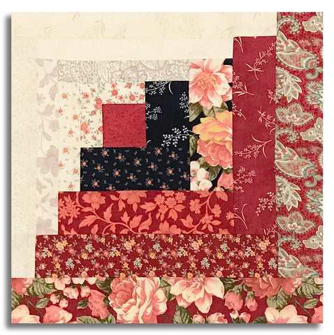 Moda 3 Sisters Pre-Cut Curvy Log Cabin Quilt Kit - Ambiance - Rose