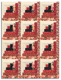 Moda 3 Sisters Pre-Cut Curvy Log Cabin Quilt Kit - Ambiance - Rose