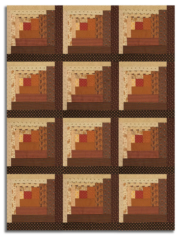Andover Pre-Cut Curvy Log Cabin Quilt Kit - Spice Market
