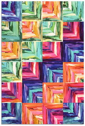 Cutting Corners 35 x 53" Fully Finished Sample Quilt - Dragonfly Dance