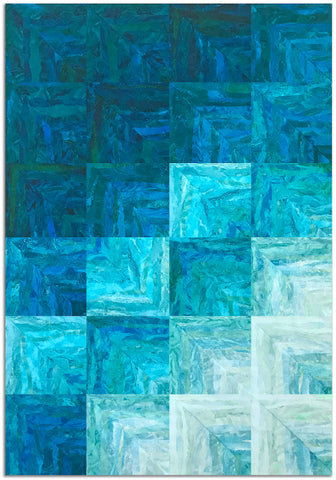 Cutting Corners 35 x 53" Fully Finished Sample Quilt - Tranquil Waters