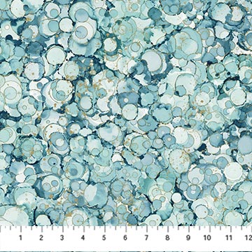 Northcott Midas Touch DM26834 42 Bubble Texture Blue By The Yard