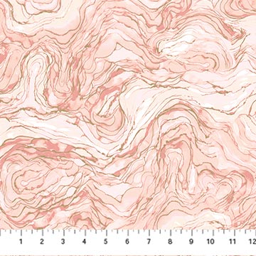 Northcott Midas Touch DM26835 23 Wave Texture Rose  By The Yard