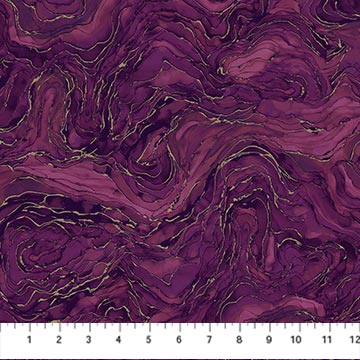 Northcott Midas Touch DM26835 28 Wave Texture Plum  By The Yard