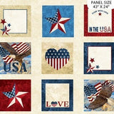 Northcott Stars & Stripes 10th Anniversary DP24283 12 Beige/Multi Love USA 24" PANEL By The PANEL (not strictly by the yard) (Copy)