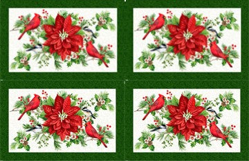 Northcott Yuletide Traditions 26114 10 Placemat 28" Digital PANEL By The PANEL (Not Strictly By The Yard)