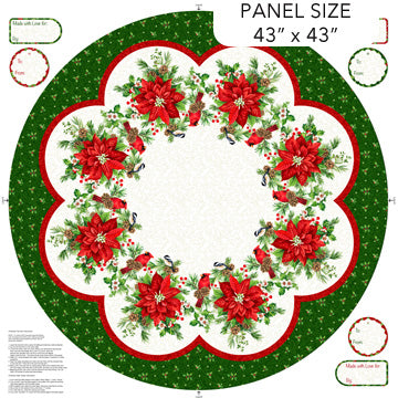 Northcott Yuletide Traditions 26115 10 Treeskirt 43" Digital PANEL By The PANEL (Not Strictly By The Yard)