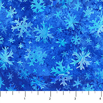 Northcott Digital Print - Illuminations DP27006 44 Snowflakes Dark Blue By The Yard