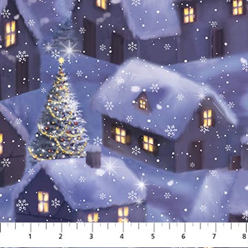 Northcott Digital Print - 'Twas The Night Before Christmas DP27023 44 Houses Multi By The Yard