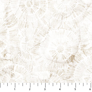 Northcott Digital Print - Sea Breeze 27102 11 Sand Dollars Cream By The Yard