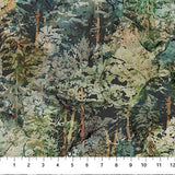 Northcott Digital - Lone Wolf DP27185 66 Teal Multi Trees By The Yard