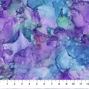 Northcott Digital - Fluidity DP27234 85 Pansy By The Yard