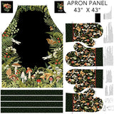 Northcott Digital - Wild Harvest DP27518 99 Black Apron 43" PANEL By The PANEL (Not Strictly By The Yard)