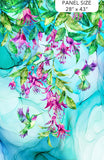 Northcott Digital - Concerto 27826 42 Pale Blue Hummingbird 28" PANEL By The PANEL (Not Strictly By The Yard)