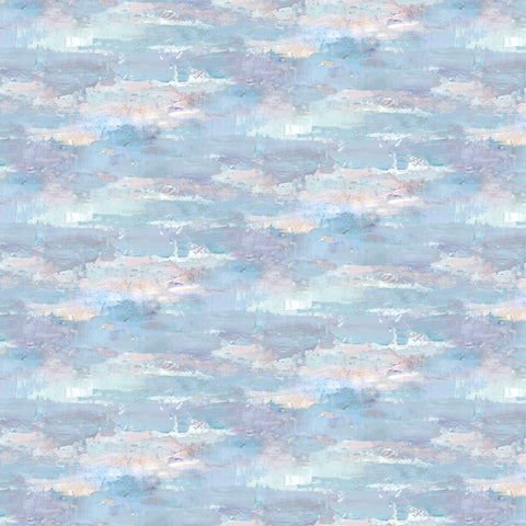 Northcott Digital - First Snow DP28096 42 Blue Brush Strokes By The Yard