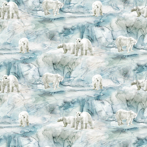 Northcott Digital - Tundra Crossing DP28292 42 Light Blue Multi Tundra Scenic By The Yard
