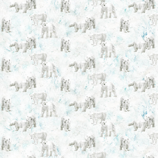 Northcott Digital - Tundra Crossing DP28293 10 White Polar Bears By The Yard