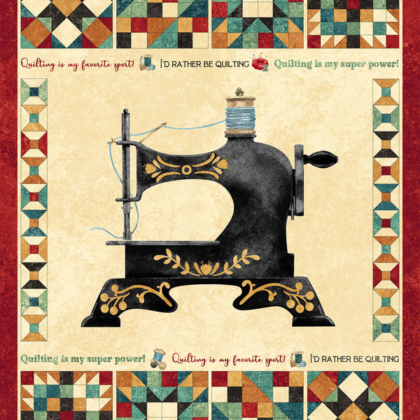 Northcott Digital Stonehenge Stitchin' DP28340 12 Beige Multi 24" Block PANEL By The PANEL (Not Strictly By The Yard)