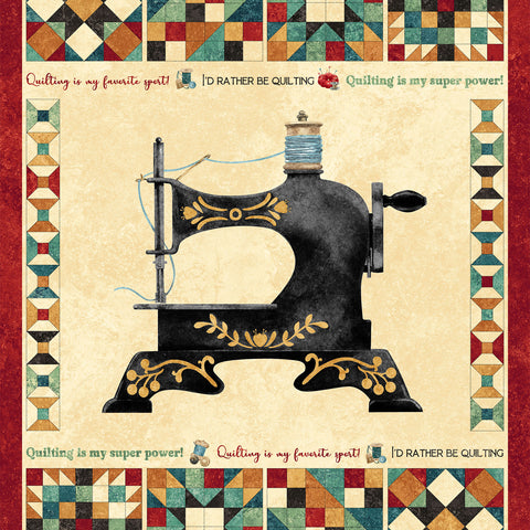 Northcott Digital Stonehenge Stitchin' DP28340 12 Beige Multi 24" Block PANEL By The PANEL (Not Strictly By The Yard)