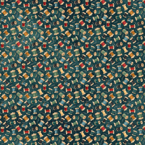 Northcott Digital Stonehenge Stitchin' DP28345 68 Teal Multi Threads By The Yard