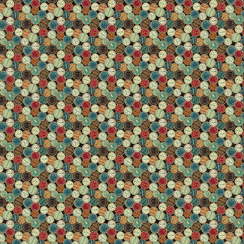 Northcott Digital Stonehenge Stitchin' DP28346 99 Black Multi Labels By The Yard