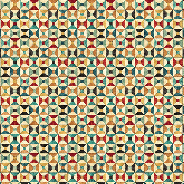Northcott Digital Stonehenge Stitchin' DP28351 12 Beige Multi Bobin Quilt By The Yard