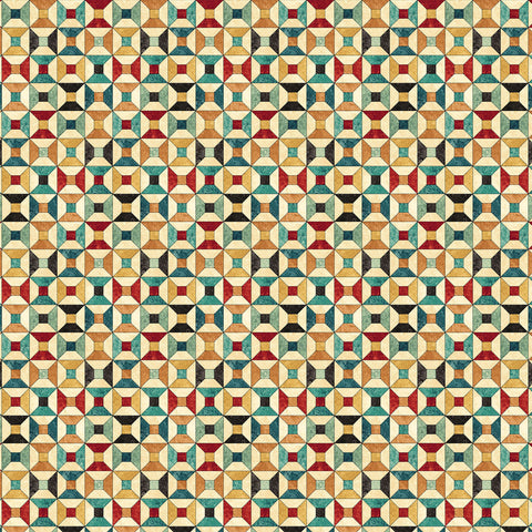 Northcott Digital Stonehenge Stitchin' DP28351 12 Beige Multi Bobin Quilt By The Yard