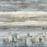 Northcott Digital - Running Free DP28587 42 Blue Multi Horse Ombre 24" PANEL By The PANEL (Not Strictly By The Yard)