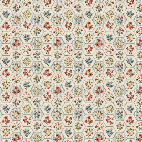 Northcott Farmhouse Sampler DP28603 11 Cream Multi Sampler By The Yard