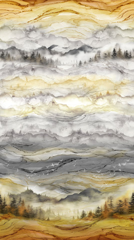 Northcott Digital - Misty Morning DP28647 94 Gray Multi Ombre By The Yard