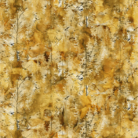 Northcott Digital - Misty Morning DP28650 54 Ochre Multi Trees By The Yard