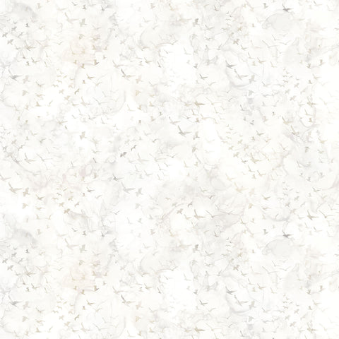 Northcott Digital - Misty Morning DP28651 10 White Birds By The Yard