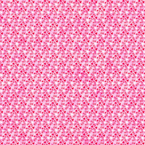 Northcott Forever Love DP28671 21 Light Pink X & O By The Yard