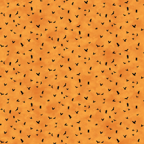 Northcott Night Owl DP28853 56 Orange Owl Mini By The Yard