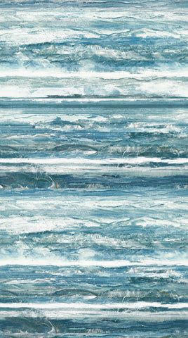 Northcott Smooth Sailing DP28907 46 Dark Blue Multi Stripe By The Yard