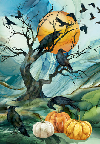 Northcott Raven's Call DP28945 66 Teal Multi 30" PANEL By The PANEL (Not Strictly By The Yard)