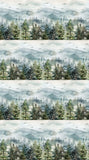Northcott Altitude DP29155 43 Blue Multi Border Stripe By The Yard