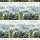 Northcott Altitude DP29155 43 Blue Multi Border Stripe By The Yard