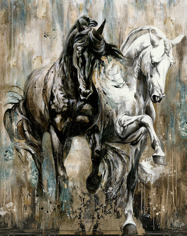 Northcott Shadow & Light DP29218 34 Brown Multi Horse 34" PANEL By The PANEL (Not Strictly By The Yard)