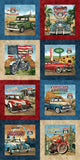 Northcott Historic Route 66 DP29240 48 Navy Multi Blocks By The Yard