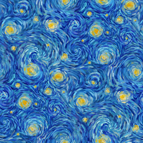 Northcott Starry Night DP29263 46 Dark Blue Multi Night Sky By The Yard