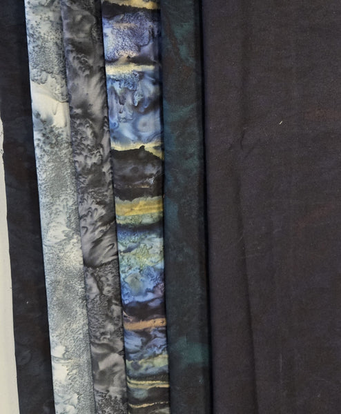 Matt's Mystery Bundles -  5.4 yards - Dark Batiks - Remnants