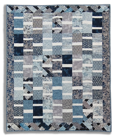 French Twist 46 x 57" Fully Finished Sample Quilt - Equanimity