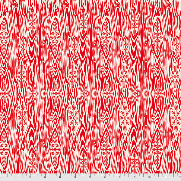 Free Spirit Holiday Homies FNTP006 Hollyberry Yule Log FLANNEL By The Yard