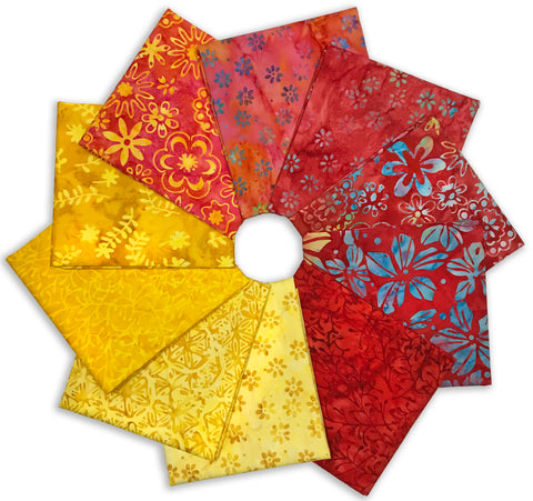 Anthology Batik Pre-Cut 10 Piece Fat Quarter Bundle - Be Colourful
