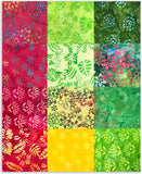 Anthology Batik Pre-Cut 12 Piece Fat Quarter Bundle - Bright Summer