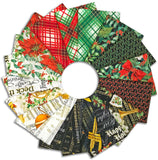 Benartex Metallic Pre-Cut 17 Piece Fat Quarter Bundle - FQCHMPK - Christmas Musical