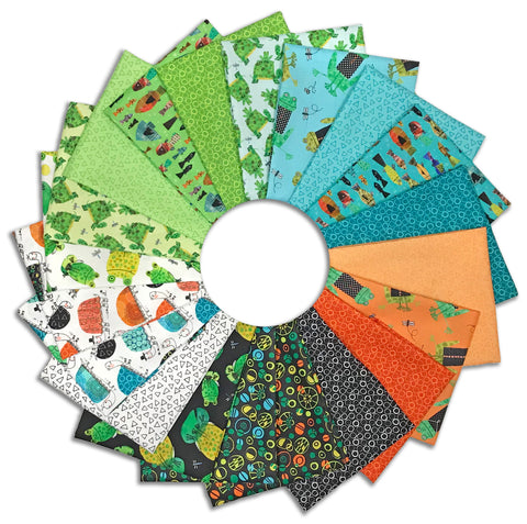 Matt's Benartex Pre-Cut 20 Piece Fat Quarter Bundle  - Frogtastic